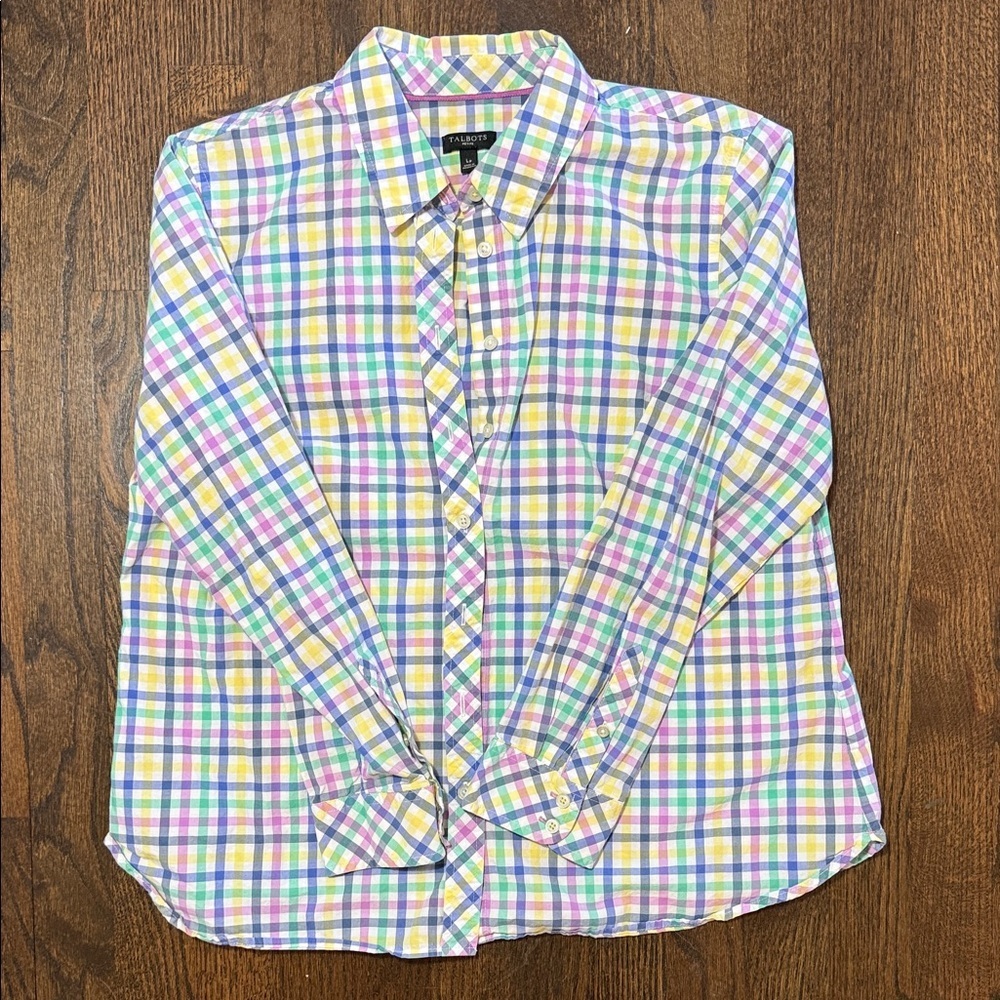 Talbots Vibrant Plaid Women’s Shirt